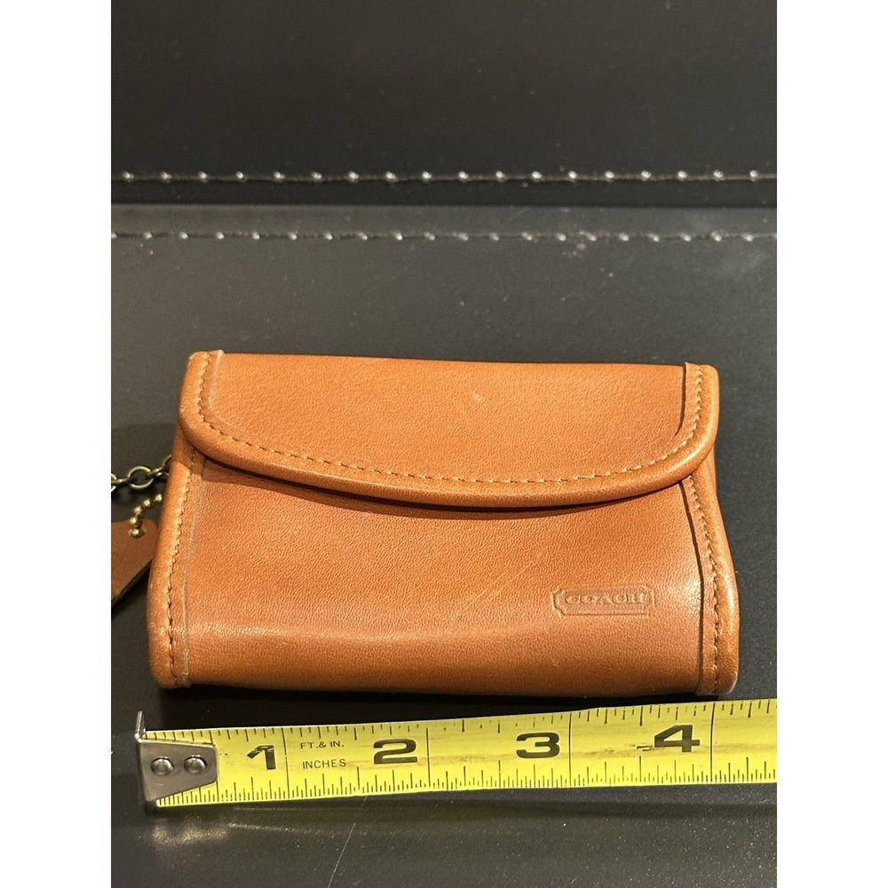 Vintage Coach Brown Leather Keychain Wallet - Picture 5 of 9